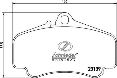 SCHNIEDER AUTOTECH SBP009-841 - Kit de plaquettes de frein, frein à disque cwaw.fr