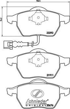 SCHNIEDER AUTOTECH SBP008-471 - Kit de plaquettes de frein, frein à disque cwaw.fr