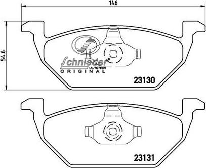 SCHNIEDER AUTOTECH SBP008-591 - Kit de plaquettes de frein, frein à disque cwaw.fr