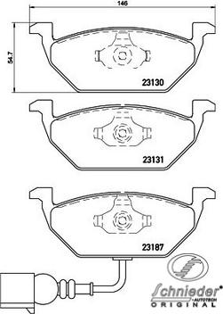 SCHNIEDER AUTOTECH SBP008-551 - Kit de plaquettes de frein, frein à disque cwaw.fr