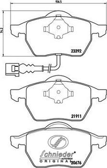 SCHNIEDER AUTOTECH SBP008-021 - Kit de plaquettes de frein, frein à disque cwaw.fr