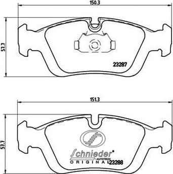 SCHNIEDER AUTOTECH SBP008-741 - Kit de plaquettes de frein, frein à disque cwaw.fr