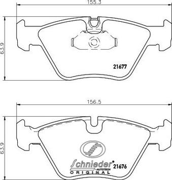 SCHNIEDER AUTOTECH SBP007-961 - Kit de plaquettes de frein, frein à disque cwaw.fr