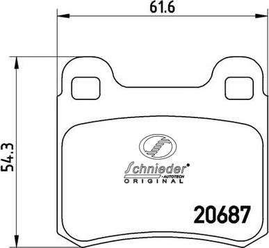 SCHNIEDER AUTOTECH SBP007-351 - Kit de plaquettes de frein, frein à disque cwaw.fr