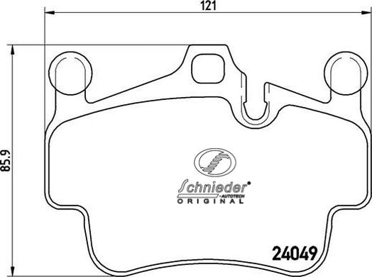 SCHNIEDER AUTOTECH SBP014-161 - Kit de plaquettes de frein, frein à disque cwaw.fr