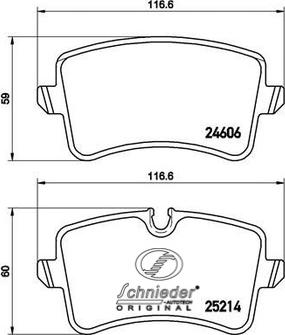 SCHNIEDER AUTOTECH SBP016-011 - Kit de plaquettes de frein, frein à disque cwaw.fr