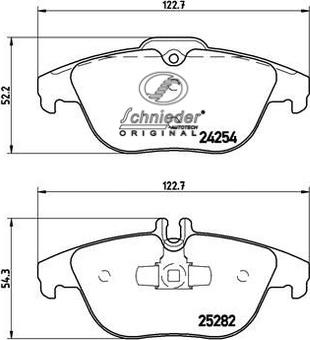 SCHNIEDER AUTOTECH SBP016-281 - Kit de plaquettes de frein, frein à disque cwaw.fr