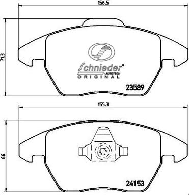 SCHNIEDER AUTOTECH SBP010-581 - Kit de plaquettes de frein, frein à disque cwaw.fr