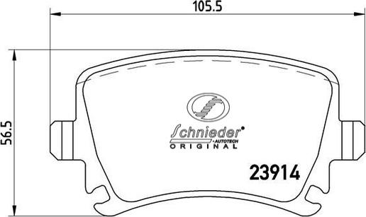 SCHNIEDER AUTOTECH SBP010-601 - Kit de plaquettes de frein, frein à disque cwaw.fr