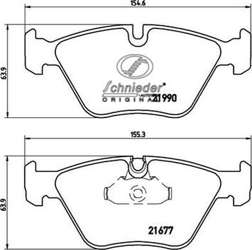 SCHNIEDER AUTOTECH SBP010-711 - Kit de plaquettes de frein, frein à disque cwaw.fr