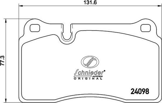 SCHNIEDER AUTOTECH SBP011-851 - Kit de plaquettes de frein, frein à disque cwaw.fr