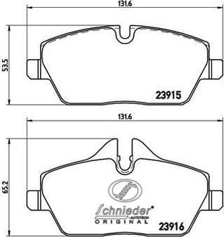 SCHNIEDER AUTOTECH SBP011-261 - Kit de plaquettes de frein, frein à disque cwaw.fr