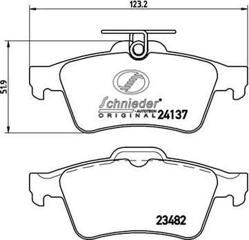 SCHNIEDER AUTOTECH SBP011-731 - Kit de plaquettes de frein, frein à disque cwaw.fr