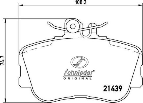 SCHNIEDER AUTOTECH SBP018-041 - Kit de plaquettes de frein, frein à disque cwaw.fr