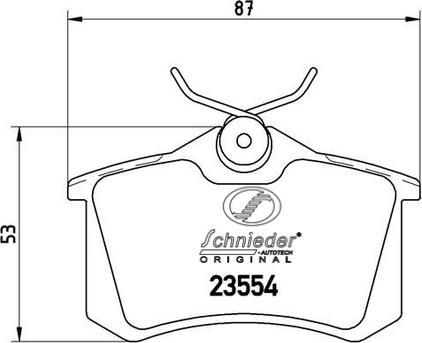 SCHNIEDER AUTOTECH SBP018-111 - Kit de plaquettes de frein, frein à disque cwaw.fr