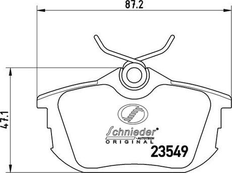 SCHNIEDER AUTOTECH SBP018-271 - Kit de plaquettes de frein, frein à disque cwaw.fr