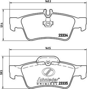 SCHNIEDER AUTOTECH SBP018-751 - Kit de plaquettes de frein, frein à disque cwaw.fr