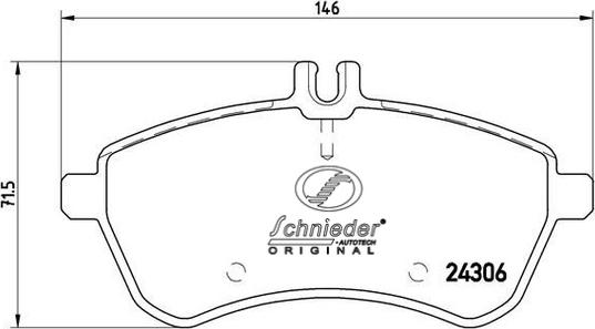 SCHNIEDER AUTOTECH SBP012-581 - Kit de plaquettes de frein, frein à disque cwaw.fr