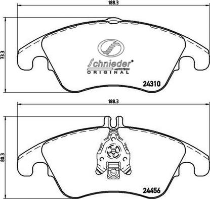 SCHNIEDER AUTOTECH SBP012-621 - Kit de plaquettes de frein, frein à disque cwaw.fr