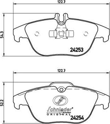 SCHNIEDER AUTOTECH SBP012-741 - Kit de plaquettes de frein, frein à disque cwaw.fr