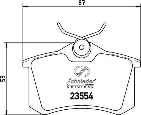 SCHNIEDER AUTOTECH SBP012-711 - Kit de plaquettes de frein, frein à disque cwaw.fr