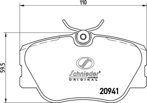 SCHNIEDER AUTOTECH SBP017-601 - Kit de plaquettes de frein, frein à disque cwaw.fr