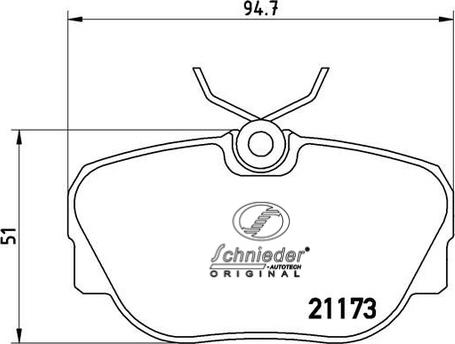 SCHNIEDER AUTOTECH SBP017-811 - Kit de plaquettes de frein, frein à disque cwaw.fr