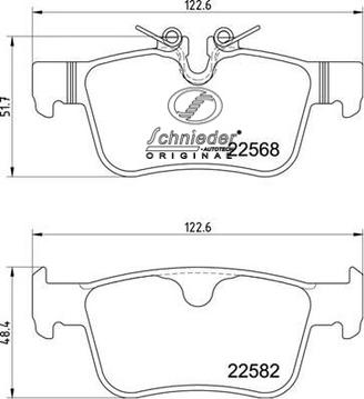 SCHNIEDER AUTOTECH SBP025-971 - Kit de plaquettes de frein, frein à disque cwaw.fr