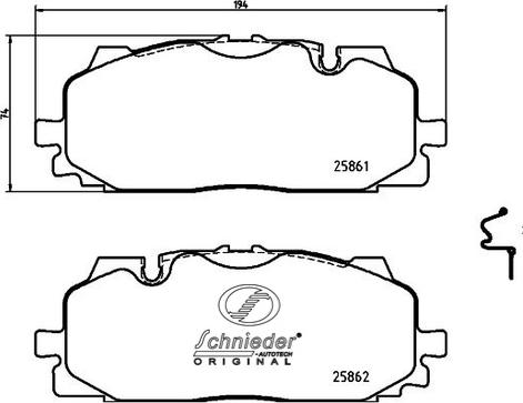 SCHNIEDER AUTOTECH SBP021-641 - Kit de plaquettes de frein, frein à disque cwaw.fr