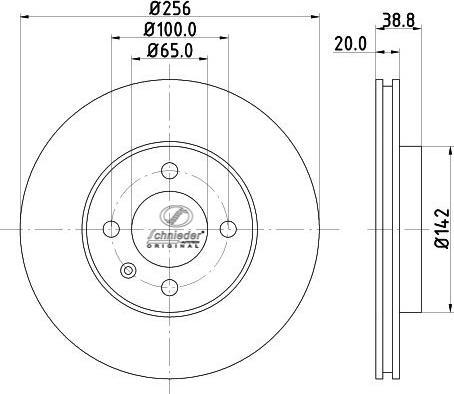 SCHNIEDER AUTOTECH VAS55.00280 - Disque de frein cwaw.fr