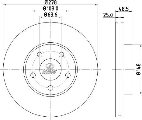 SCHNIEDER AUTOTECH VLS55.00257 - Disque de frein cwaw.fr