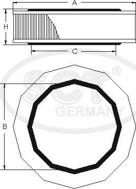 SCT-MANNOL SB 208 - Filtre à air cwaw.fr