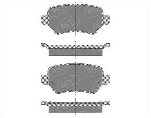 SCT-MANNOL SP494 - Kit de plaquettes de frein, frein à disque cwaw.fr