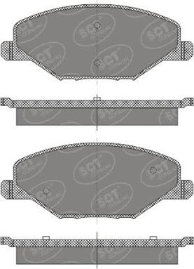 SCT-MANNOL SP668 - Kit de plaquettes de frein, frein à disque cwaw.fr