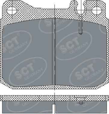 SCT-MANNOL SP103 - Kit de plaquettes de frein, frein à disque cwaw.fr