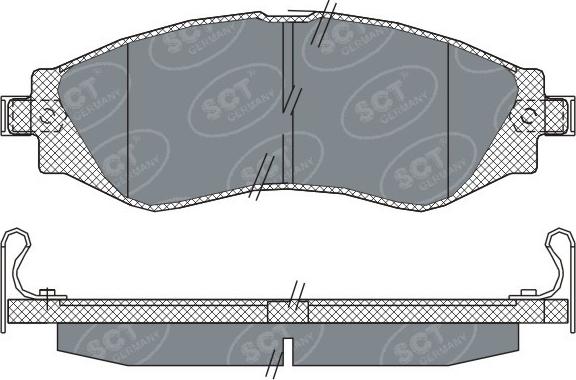 SCT-MANNOL SP310 - Kit de plaquettes de frein, frein à disque cwaw.fr