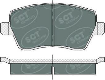 SCT-MANNOL SP383 - Kit de plaquettes de frein, frein à disque cwaw.fr