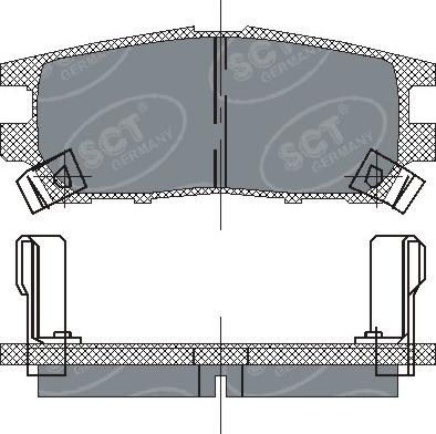 SCT-MANNOL SP 202 - Kit de plaquettes de frein, frein à disque cwaw.fr