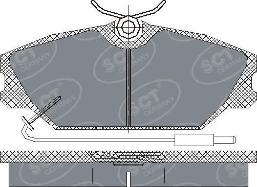 SCT-MANNOL SP 215 - Kit de plaquettes de frein, frein à disque cwaw.fr