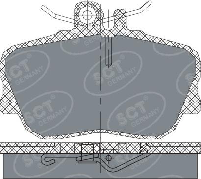 SCT-MANNOL SP234 - Kit de plaquettes de frein, frein à disque cwaw.fr