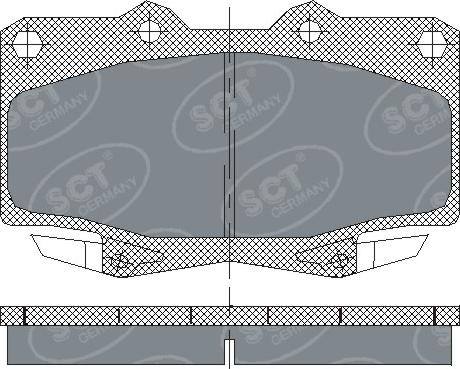 SCT-MANNOL SP 229 - Kit de plaquettes de frein, frein à disque cwaw.fr