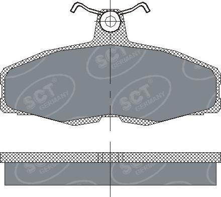 SCT-MANNOL SP 225 - Kit de plaquettes de frein, frein à disque cwaw.fr