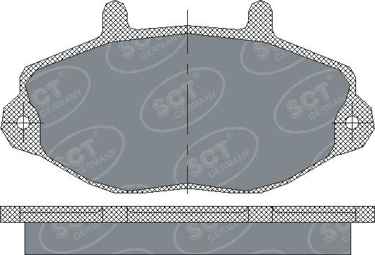 SCT-MANNOL SP223 - Kit de plaquettes de frein, frein à disque cwaw.fr