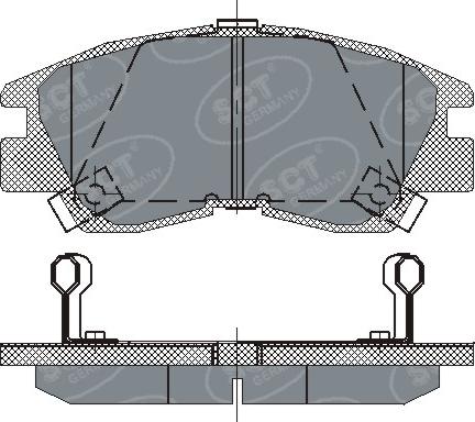 SCT-MANNOL SP 222 - Kit de plaquettes de frein, frein à disque cwaw.fr