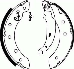 SCT-MANNOL SS 543 - Jeu de mâchoires de frein, frein de stationnement cwaw.fr