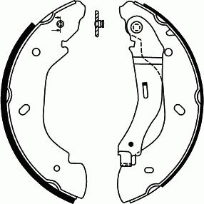 SCT-MANNOL SS 552 - Jeu de mâchoires de frein, frein de stationnement cwaw.fr