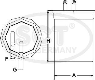 SCT-MANNOL ST 6166 - Filtre à carburant cwaw.fr