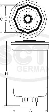 SCT-MANNOL ST 356 - Filtre à carburant cwaw.fr