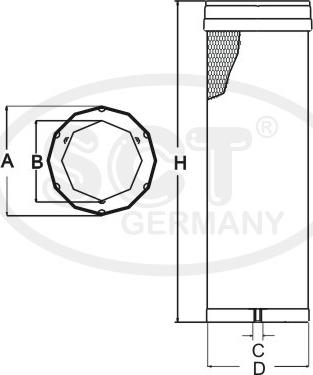 SCT-MANNOL SW 3856 - Filtre à air secondaire cwaw.fr