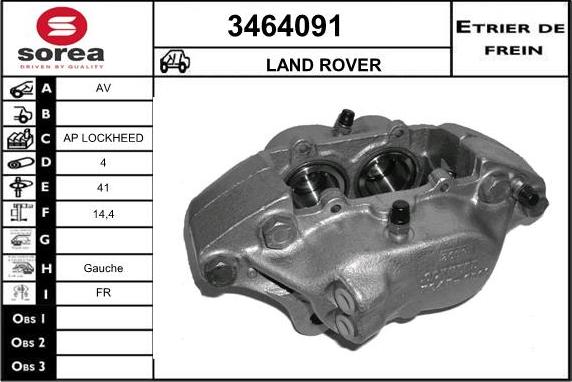 Sera 3464091 - Étrier de frein cwaw.fr